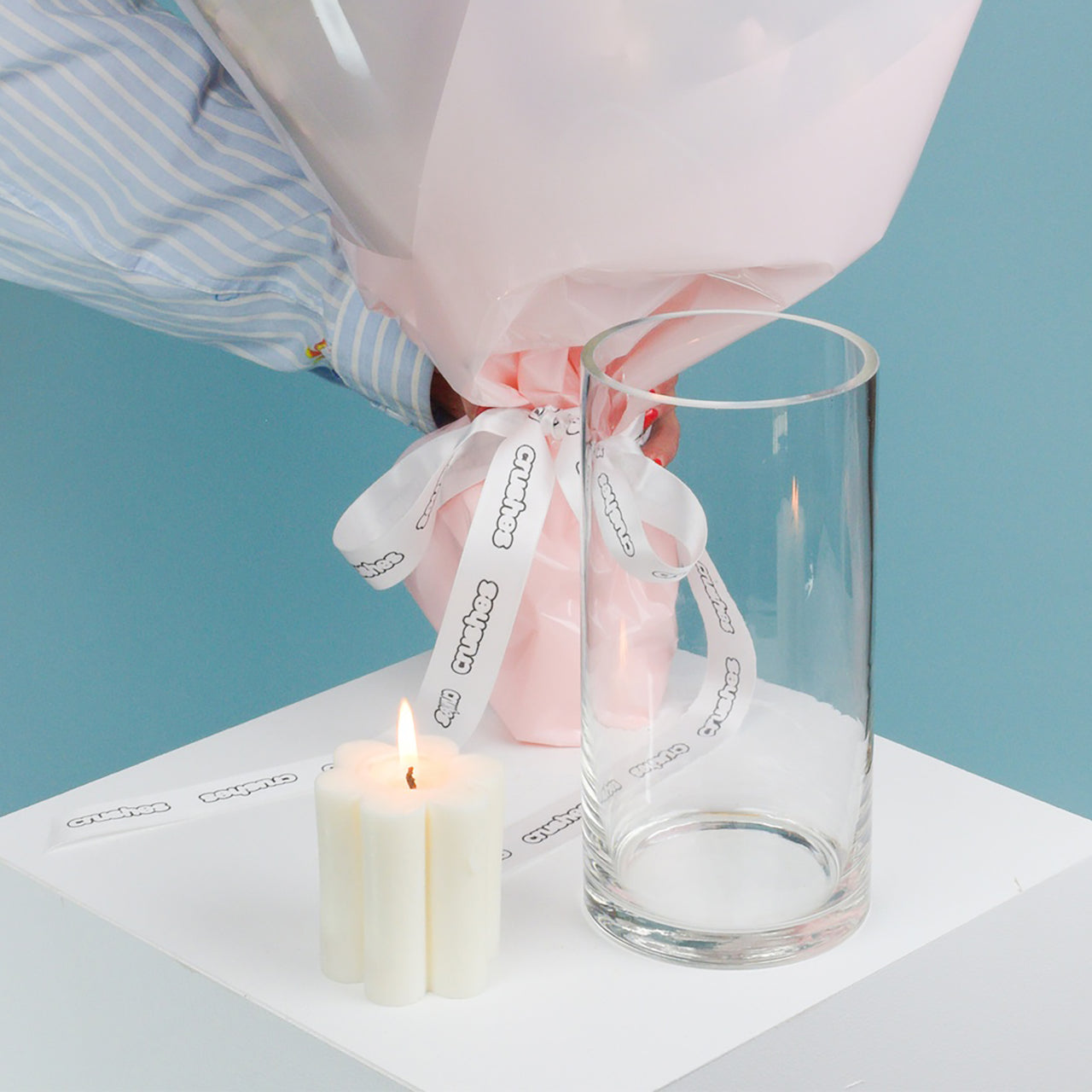 Flowers + Vase + Candle - Crushes Flowers