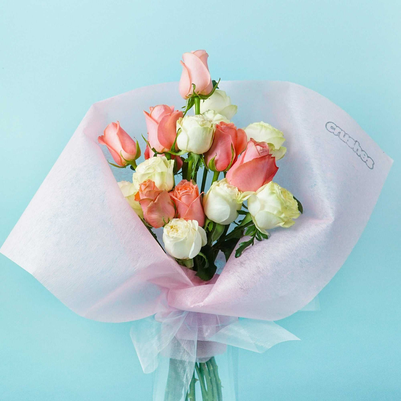 Pastel Colour Roses  Delivered In Melbourne: Candy Crush Including Soft Pink roses and White Roses By Crushes Flowers