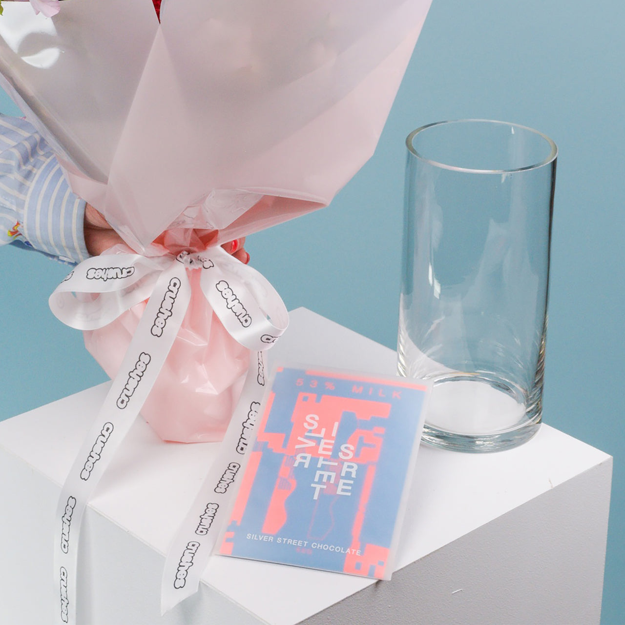 Flower + Choc + Vase - Crushes Flowers