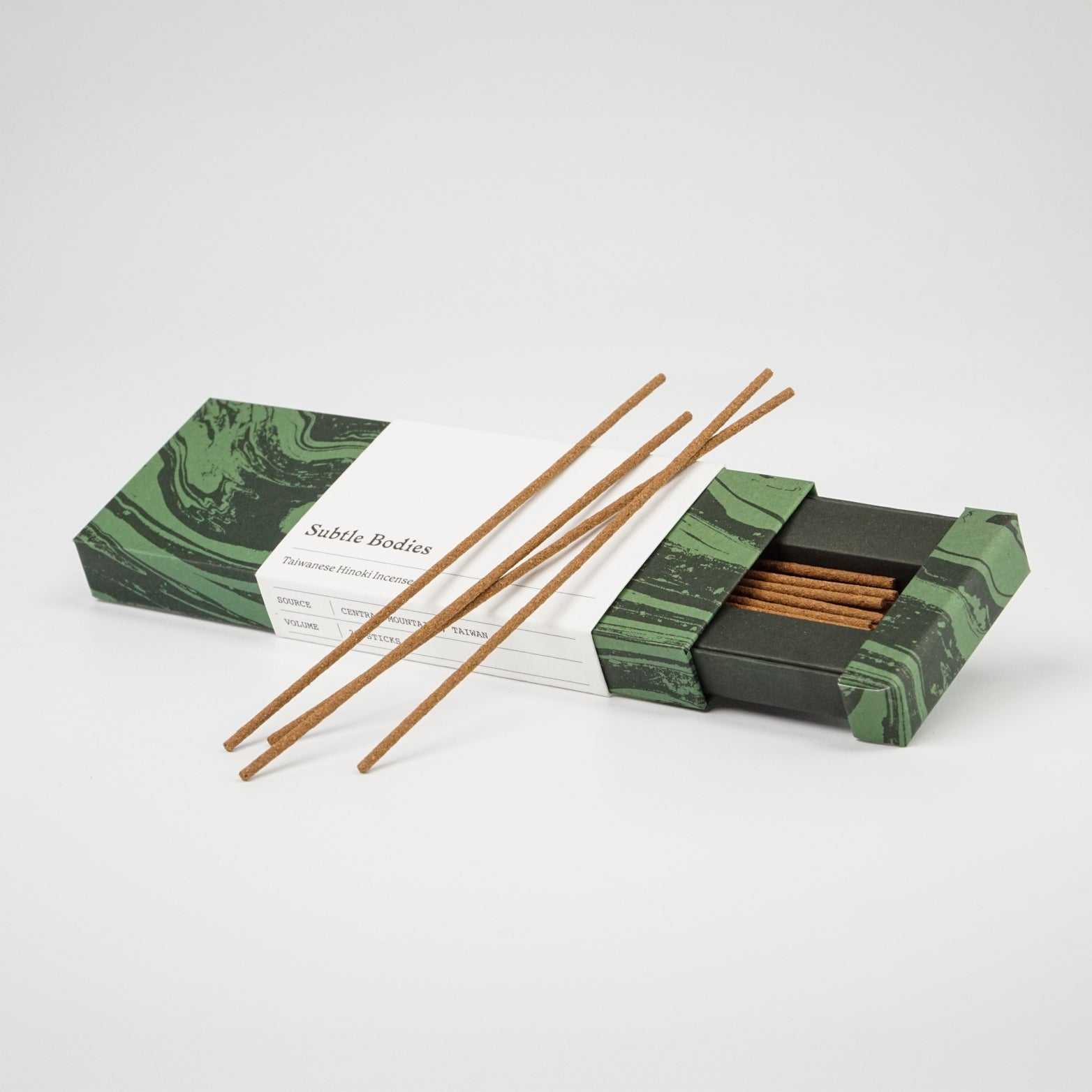 Thai Hinoki Incense with sustainable, woody scent from Taiwan, 25 sticks.