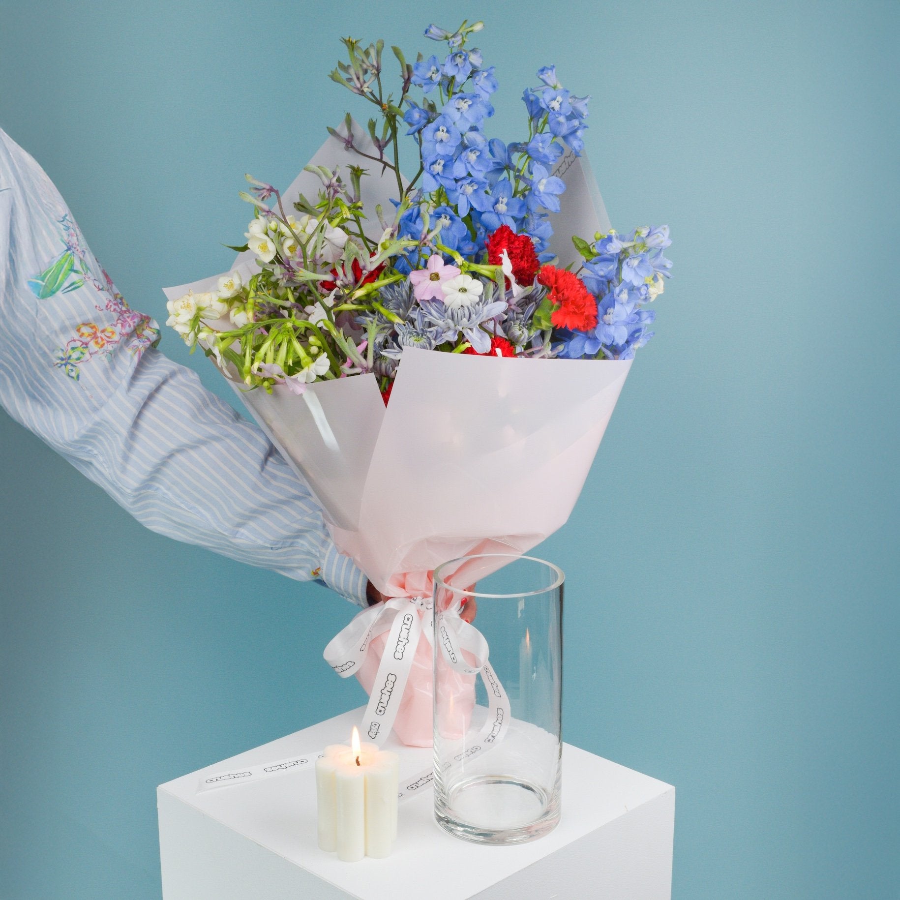 Flowers + Vase + Candle - Crushes Flowers